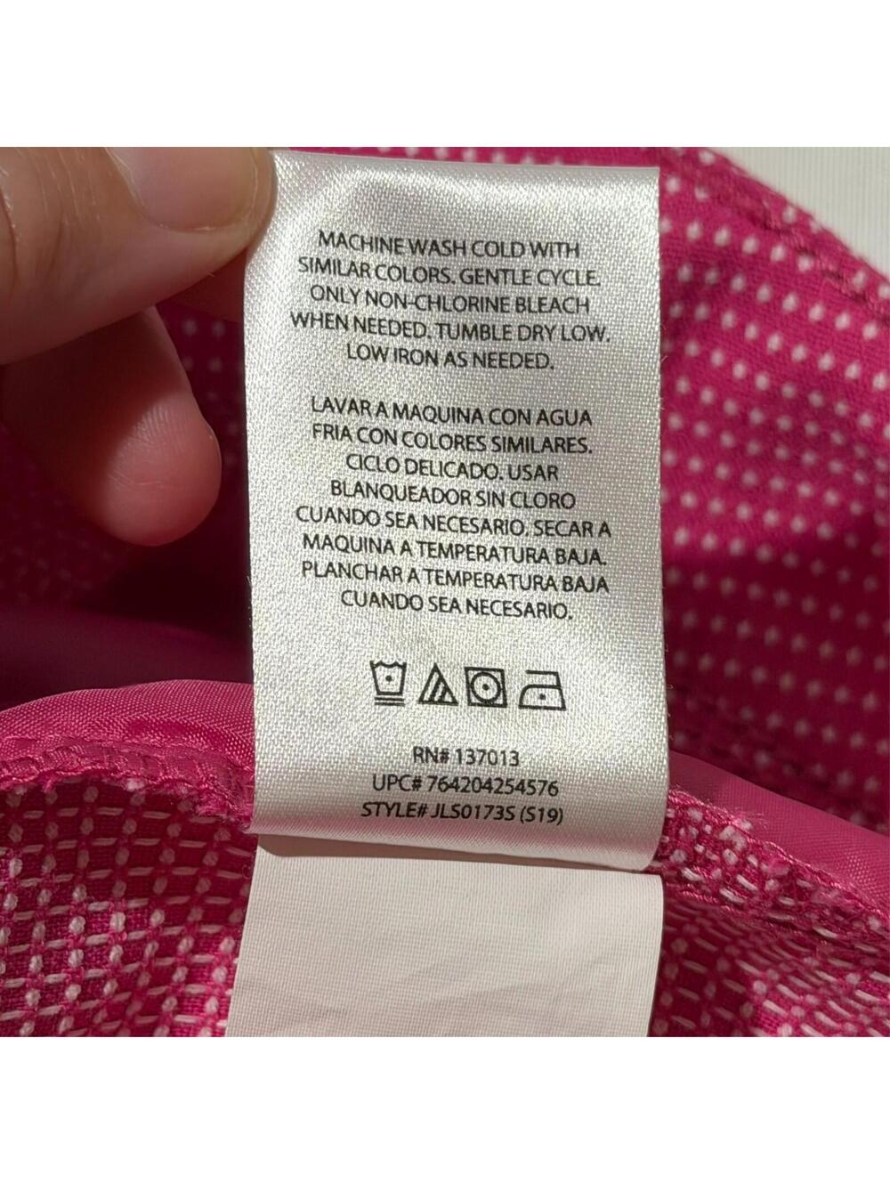 Isaac Mizrahi Women's Chino Shorts Pink White Micro Dots Bright Preppy Casual 10 - Picture 11 of 12